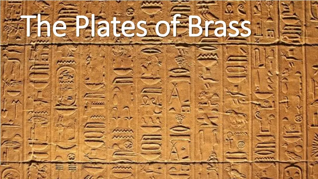 the plates of brass