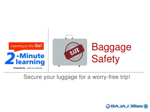 Baggage Safety - online travel insurance
