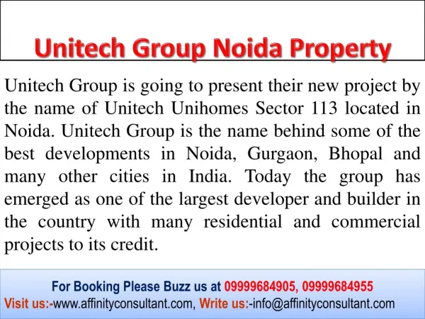 Unitech Group Noida Property