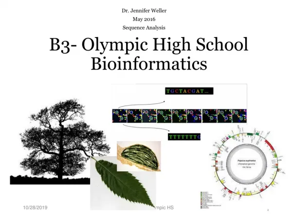 B3- Olympic High School Bioinformatics