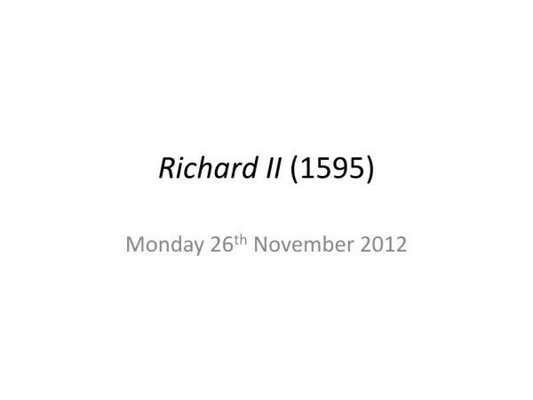 Richard II (1595)