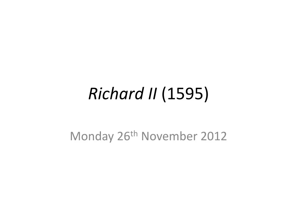 richard ii 1595