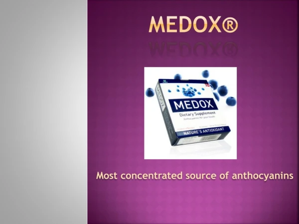 Medox?? -The world's most concentrated source of anthocyanins