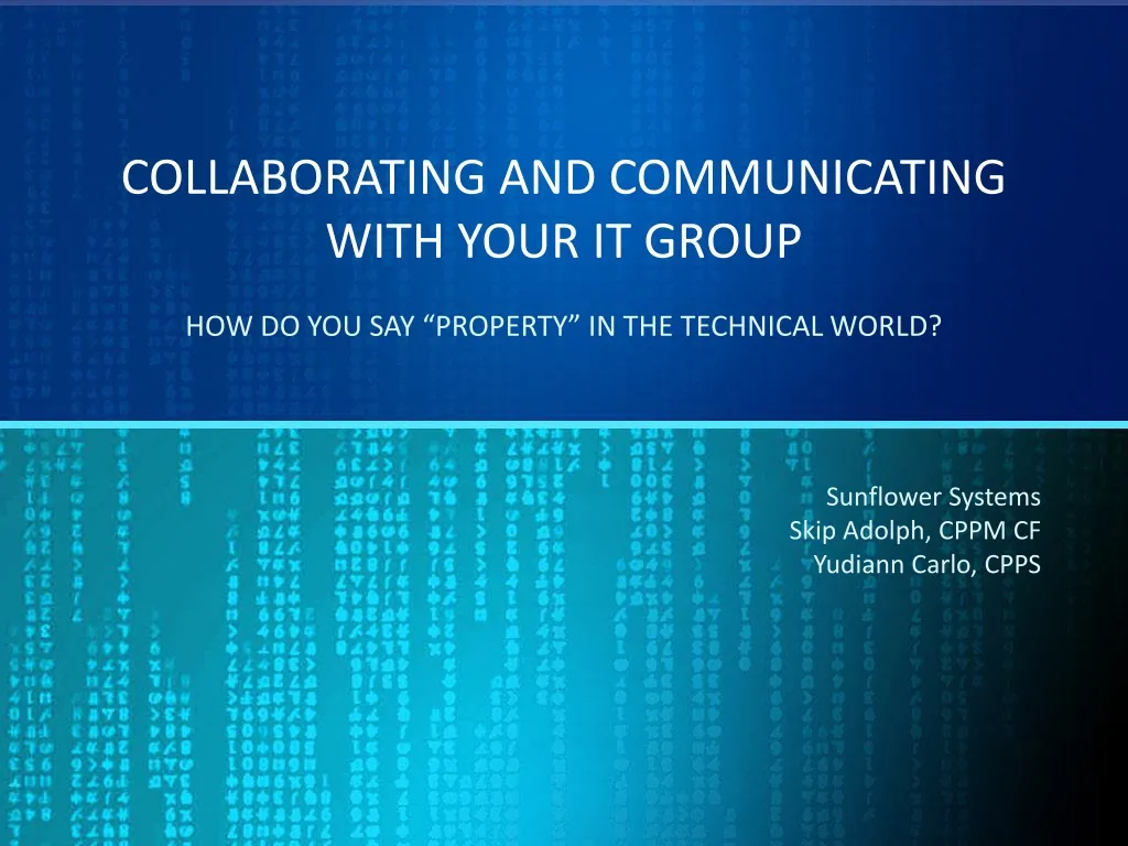 collaborating and communicating with your it group