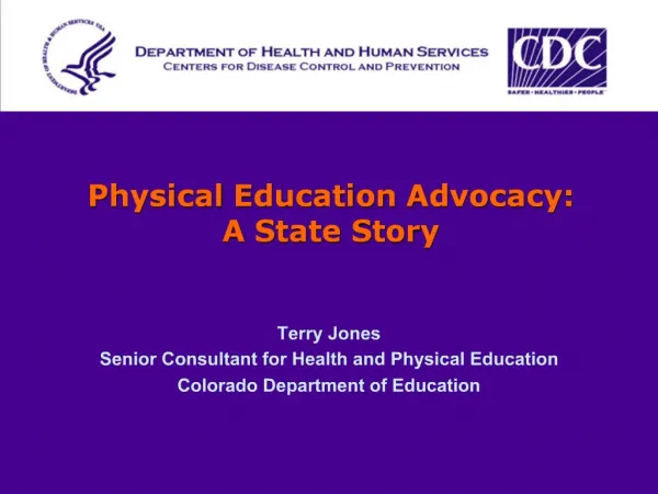 Physical Education Advocacy: A State Story