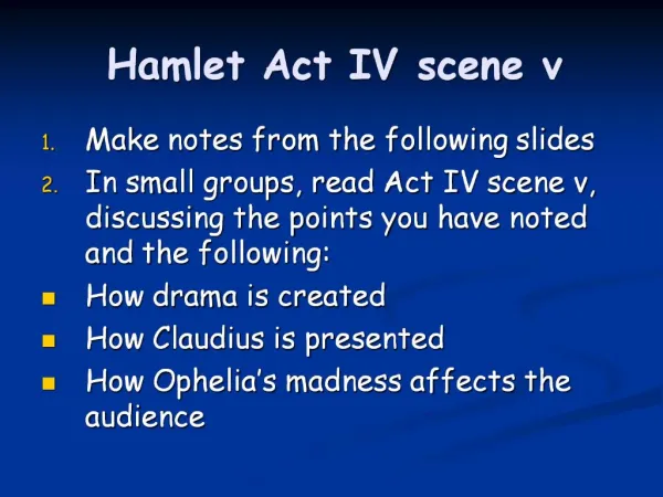 Hamlet Act IV scene v
