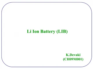 Li Ion Battery LIB - slide 1