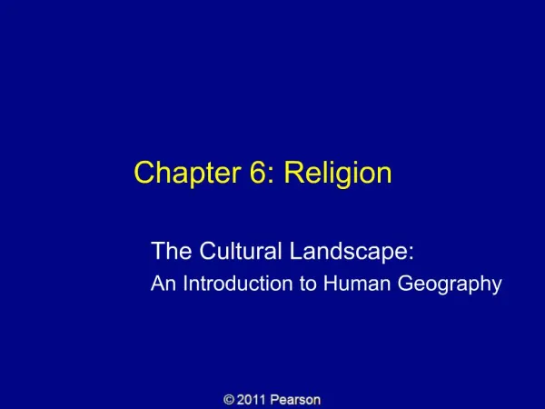 Chapter 6: Religion