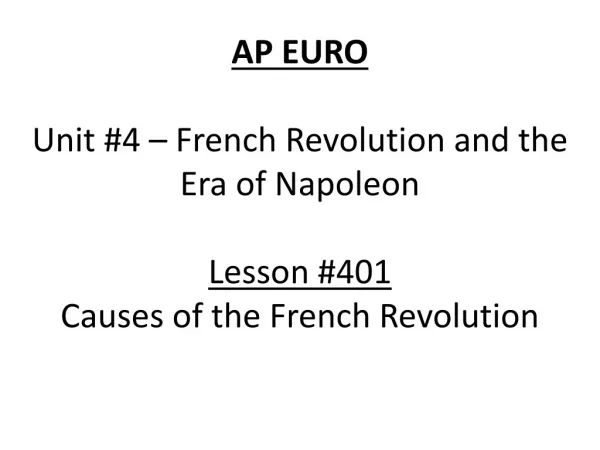 What WAS the French Revolution?