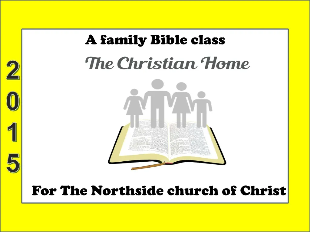 a family bible class