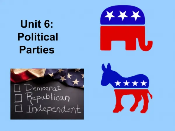 Unit 6: Political Parties