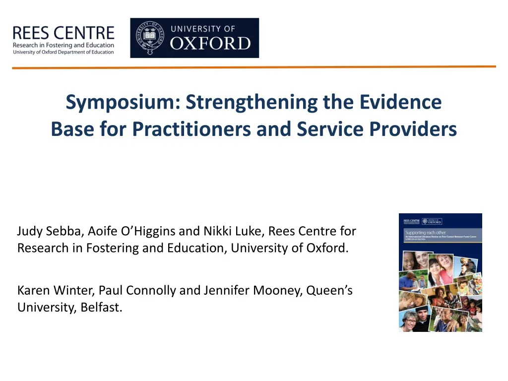 symposium strengthening the evidence base for practitioners and service providers