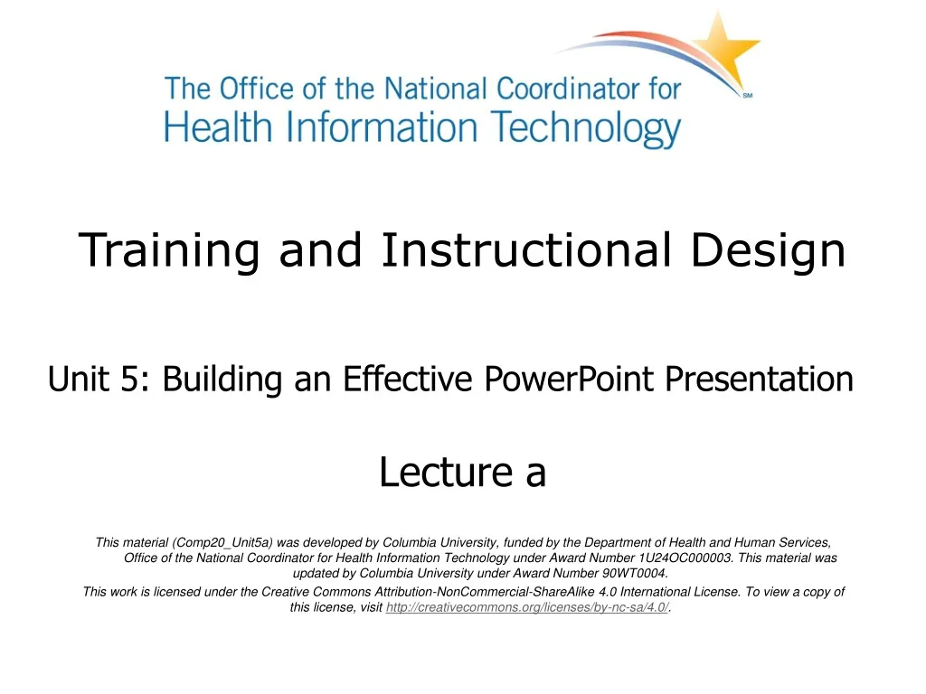 training and instructional design