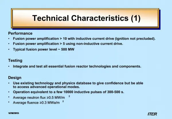 Technical Characteristics 1
