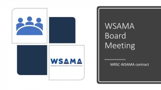 WSAMA Board Meeting - slide 1