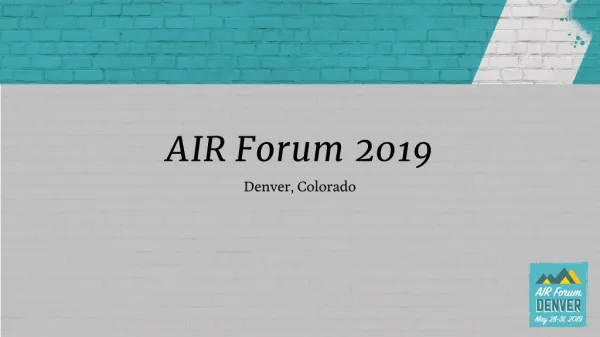 AIR Forum 2019