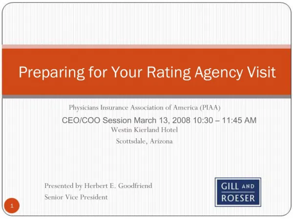 Preparing for Your Rating Agency Visit