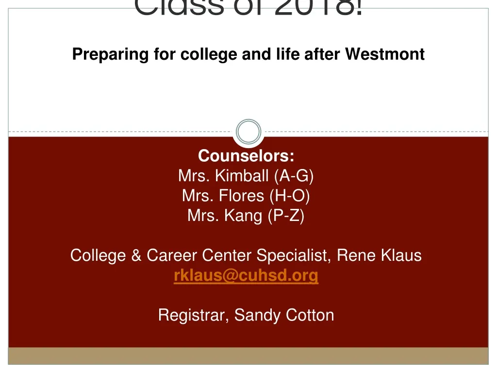 class of 2018 preparing for college and life after westmont