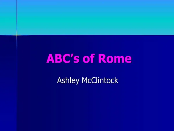 ABC s of Rome