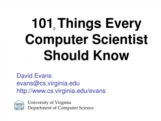 101 Things Every Computer Scientist Should Know - slide 1