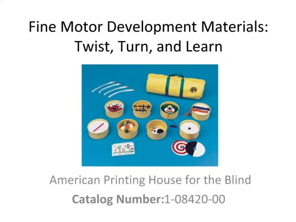 Fine Motor Development Materials: Twist, Turn, and Learn