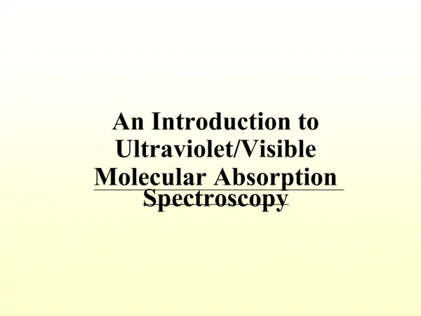 An Introduction to Ultraviolet