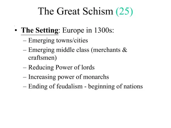 The Great Schism 25