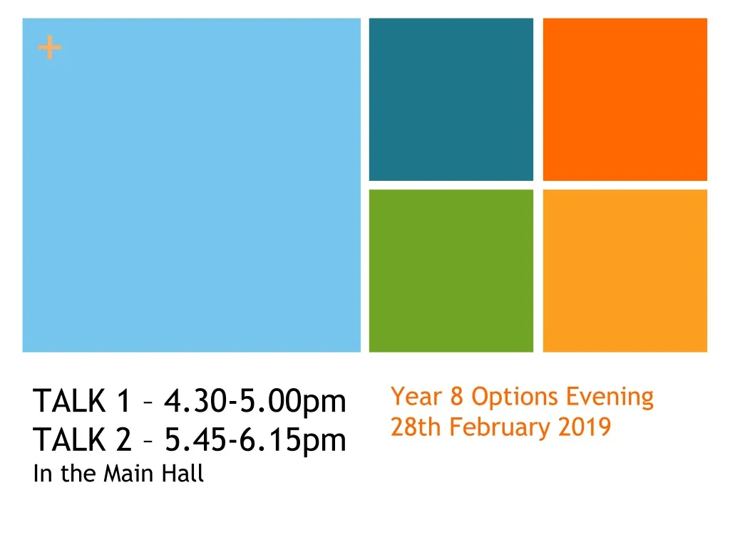 year 8 options evening 28th february 201 9