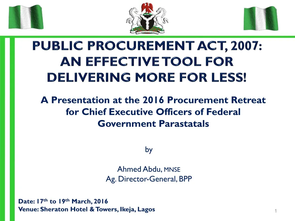 public procurement act 2007 an effective tool