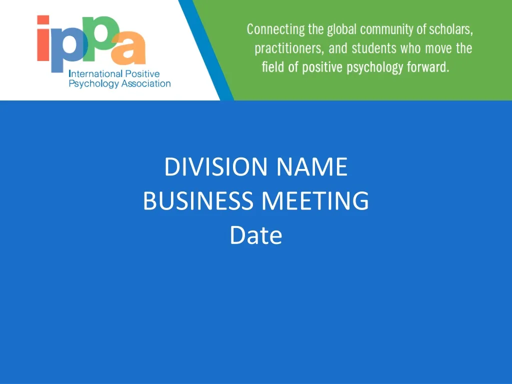 division name business meeting date