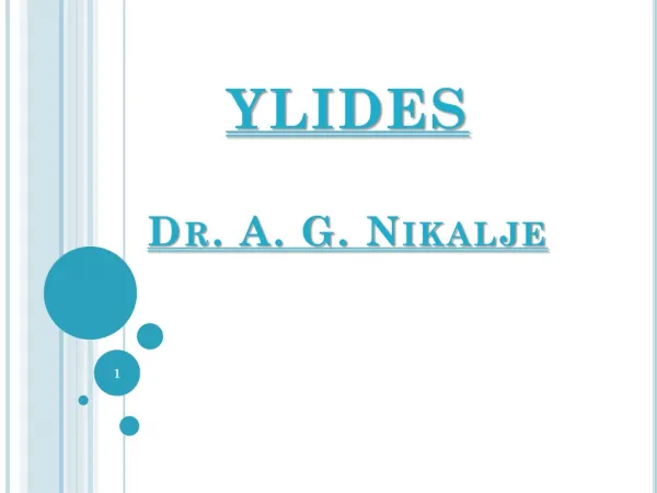 YLIDES Dr. A. G. Nikalje