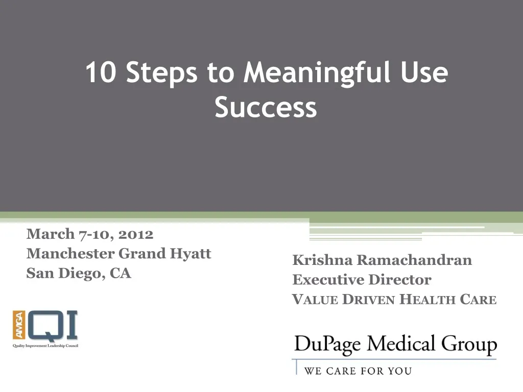 10 steps to meaningful use success