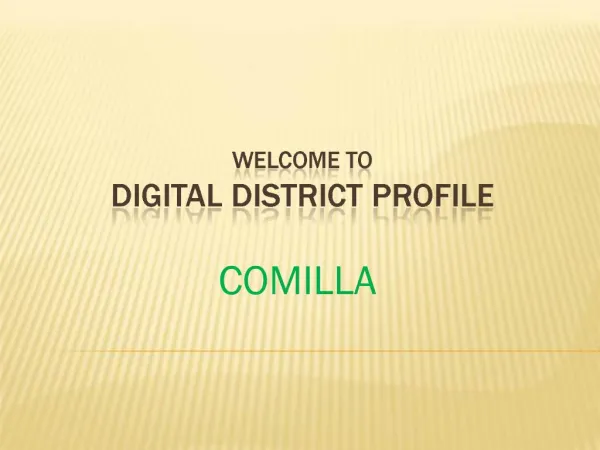 Welcome to Digital District Profile