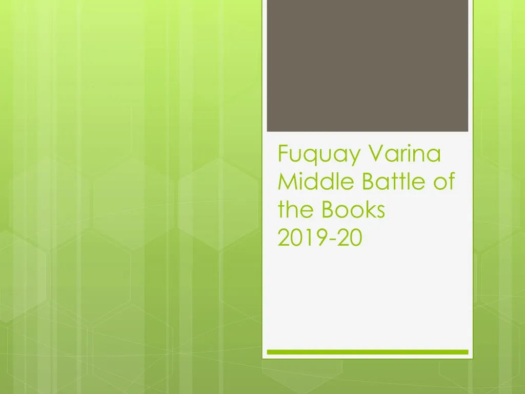 fuquay varina middle battle of the books 2019 20