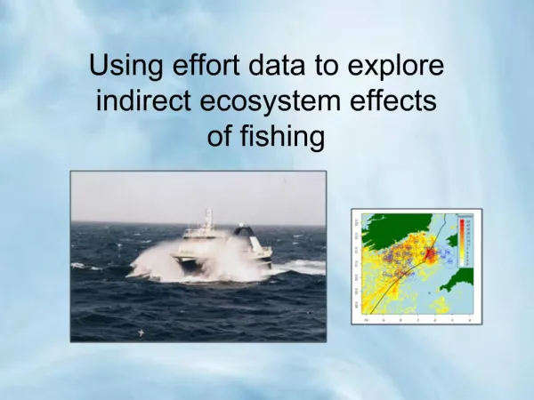 Using effort data to explore indirect ecosystem effects of fishing