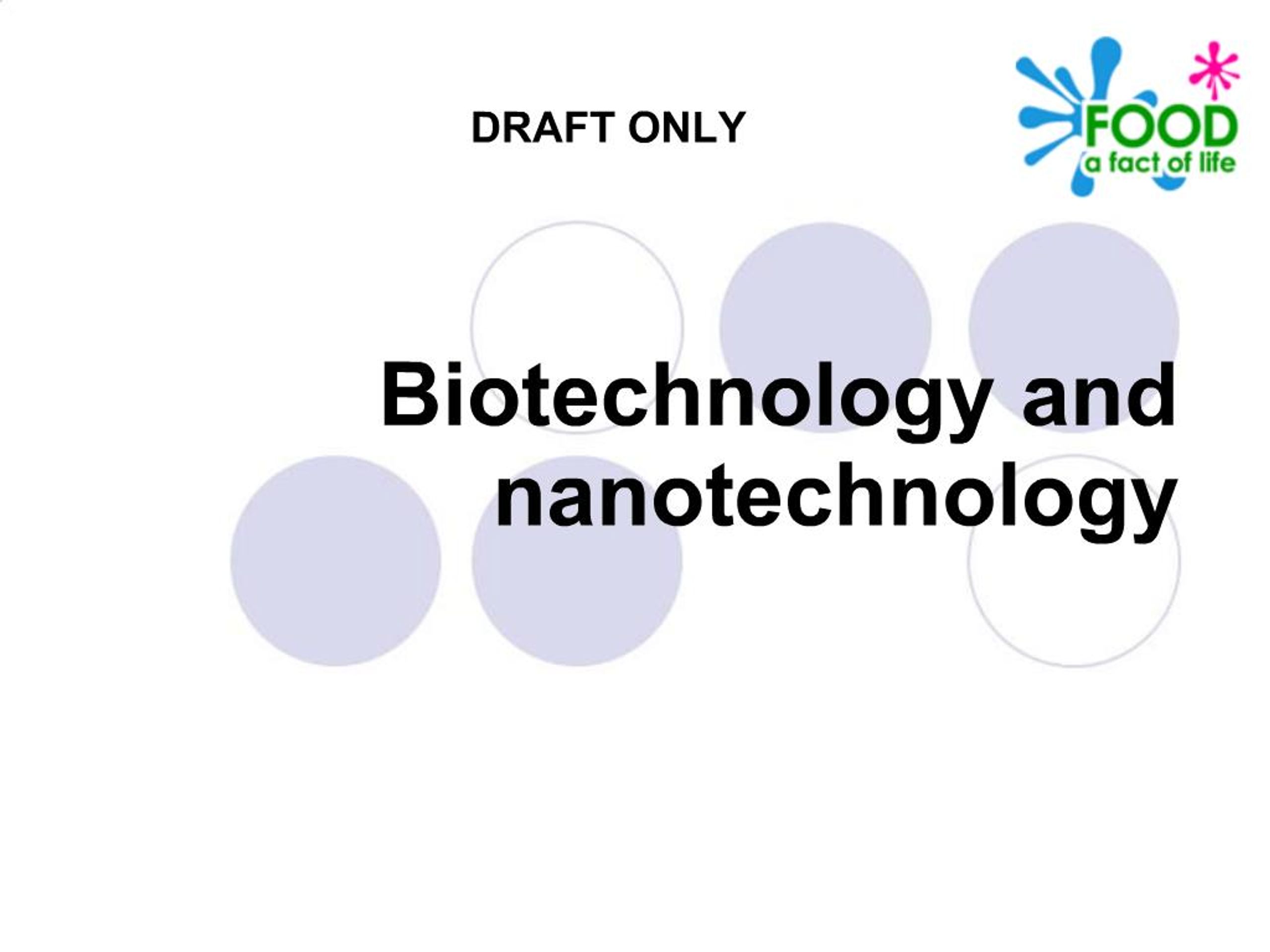 PPT - Biotechnology and nanotechnology PowerPoint Presentation, free ...