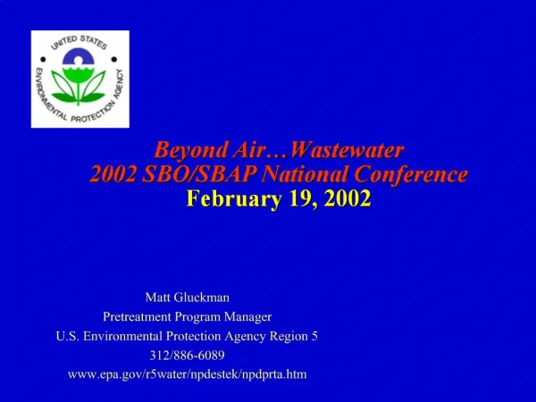 Beyond Air Wastewater 2002 SBO