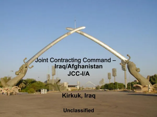 Joint Contracting Command Iraq