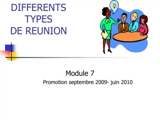 DIFFERENTS TYPES DE REUNION - slide 1