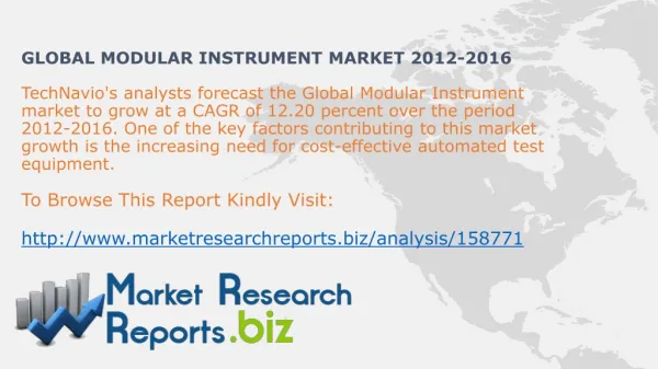 Global Modular Instrument Industry Trends2012-2016:MarketRes