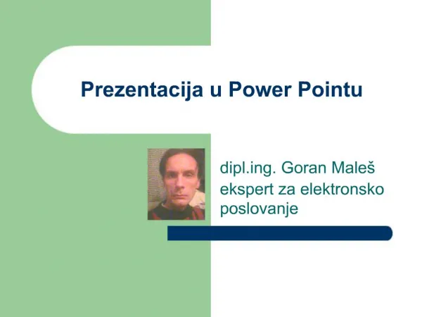 Prezentacija u Power Pointu