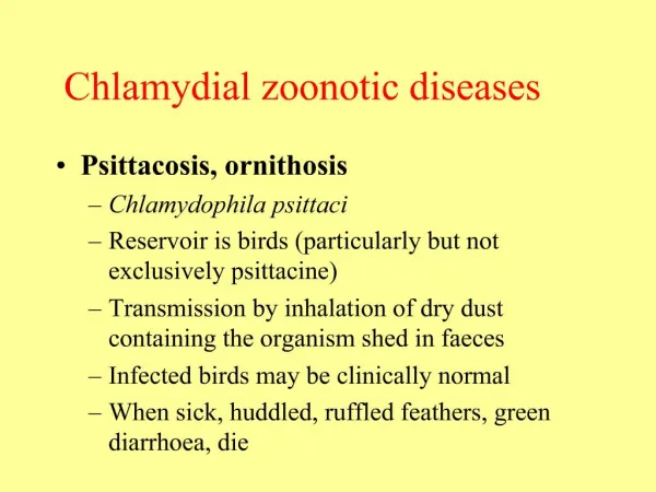 Chlamydial zoonotic diseases