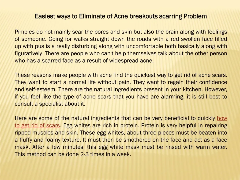 easiest ways to eliminate of acne breakouts