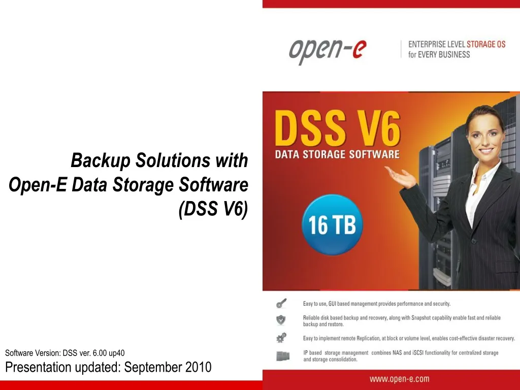 backup solutions with open e data storage