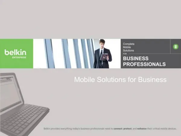 Mobile Solutions for Business