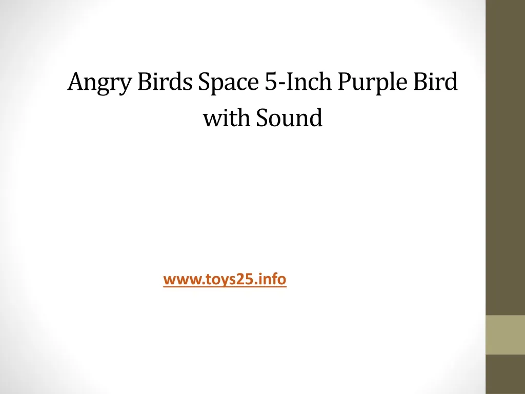 angry birds space 5 inch purple bird with sound