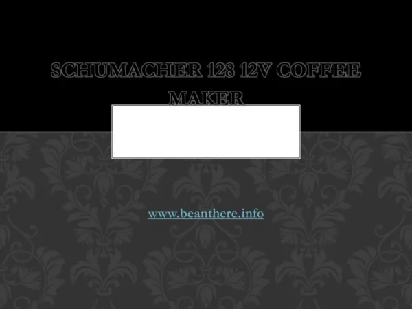 Schumacher 128 12V Coffee Maker