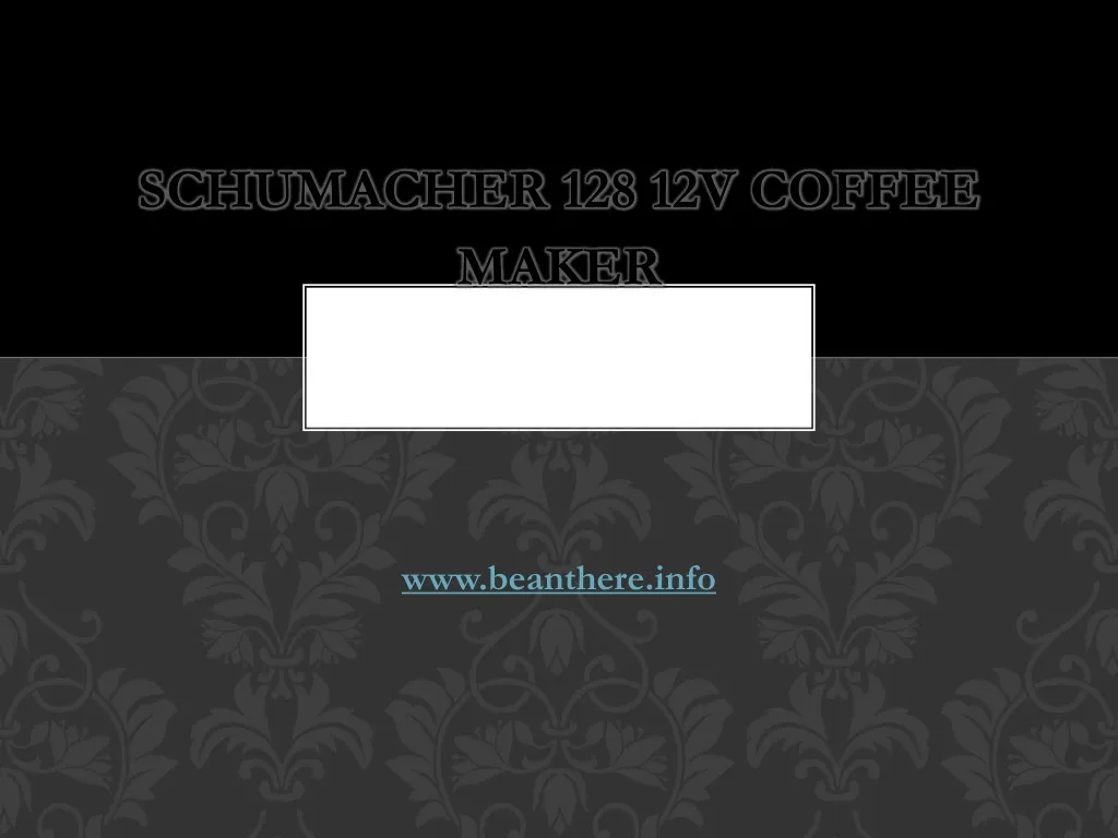 schumacher 128 12v coffee maker