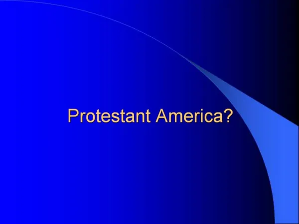 Protestant America