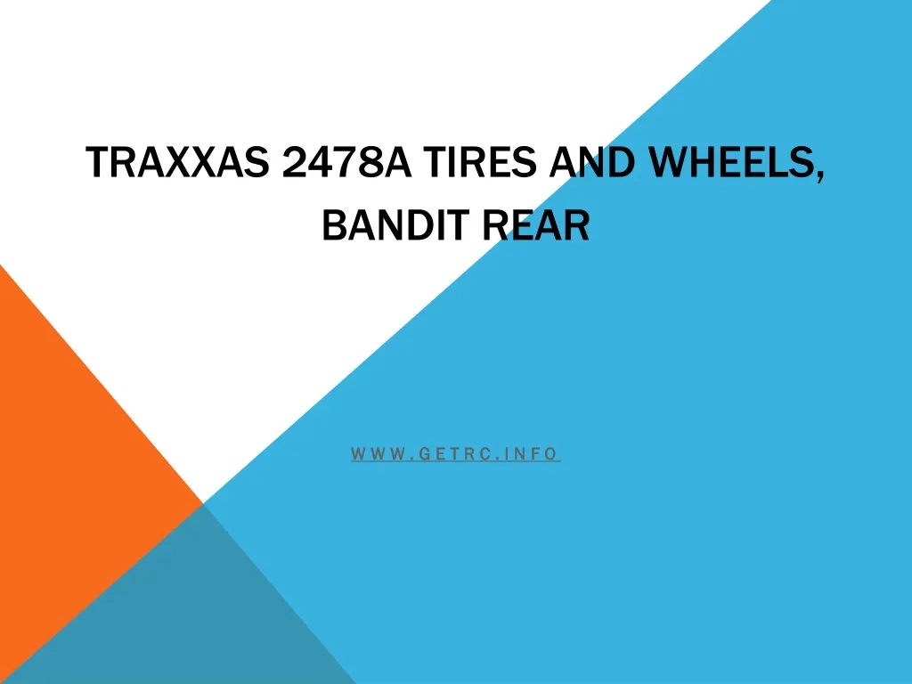 traxxas 2478a tires and wheels bandit rear